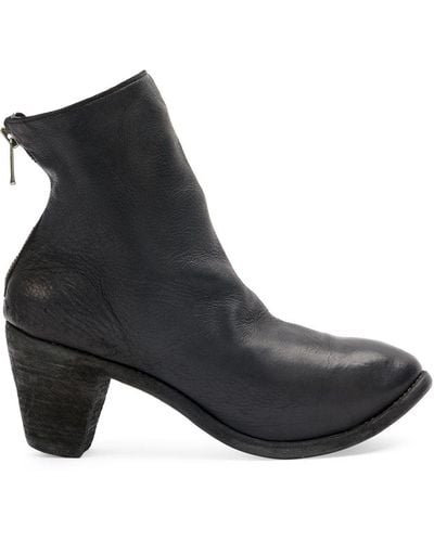 Guidi Distressed heel boots - Noir