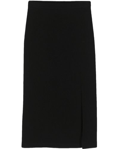 Barena Textured Midi Pencil Skirt - Black