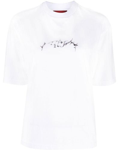 A BETTER MISTAKE T-shirt en coton à imprimé graphique - Blanc