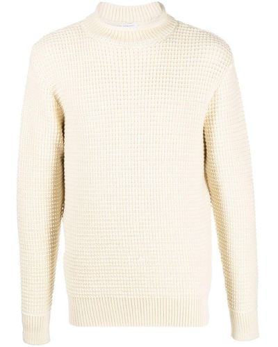 Sunspel Crew-neck Long-sleeve Sweater - Natural