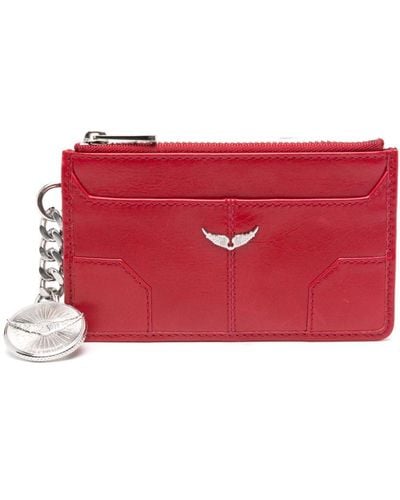 Zadig & Voltaire Sunny Leather Card Holder - Red