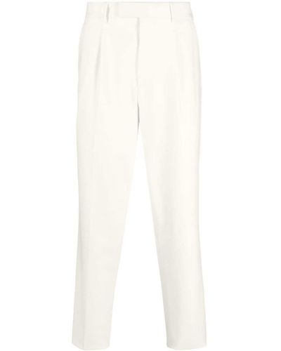 Zegna Pressed-crease Tailored Trousers - White