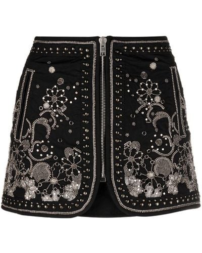 Isabel Marant Blanca Embellished Miniskirt - Black