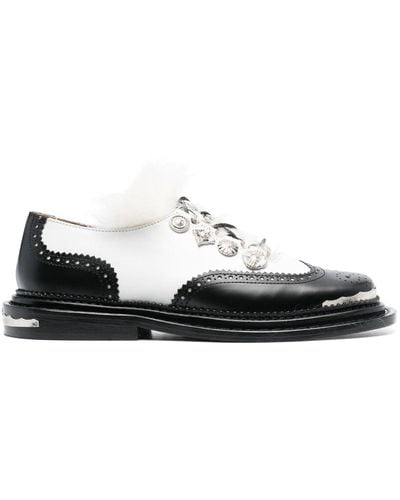 Toga Two-tone 35mm Embellished Oxford Shoes - Black