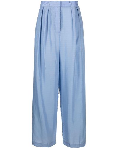 Frankie Shop Tansy Pleated Wide-leg Trousers - Blue