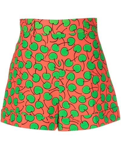 Moschino Kurze Shorts mit Muster - Grün