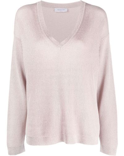 Fabiana Filippi V-neck Knit Sweater - Pink