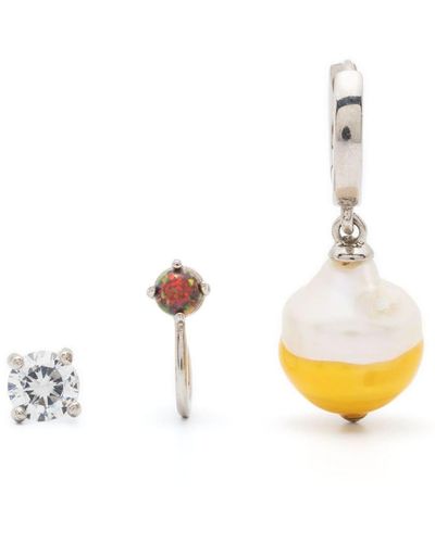 Panconesi Crystal-embellished Earring Set - Metallic
