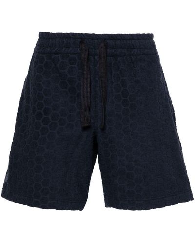 Orlebar Brown Trevone Shorts Met Geometrisch Patroon - Blauw
