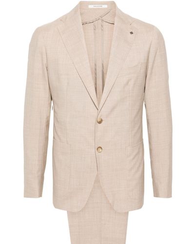 Tagliatore Textured Single-breasted Suit - Natural