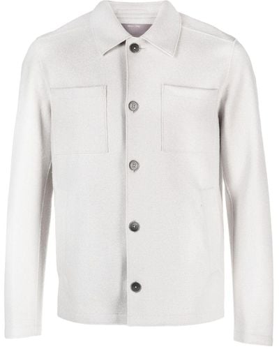 Herno Virgin-wool Shirt Jacket - White