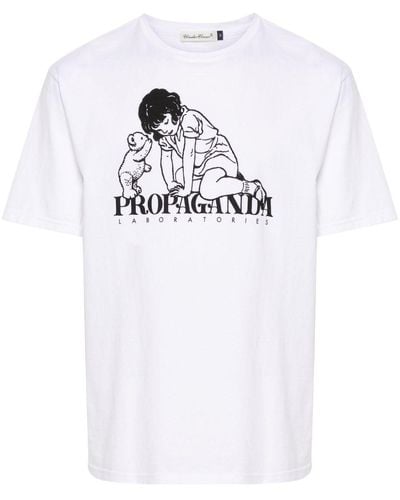Undercover T-Shirt mit Slogan-Print - Weiß