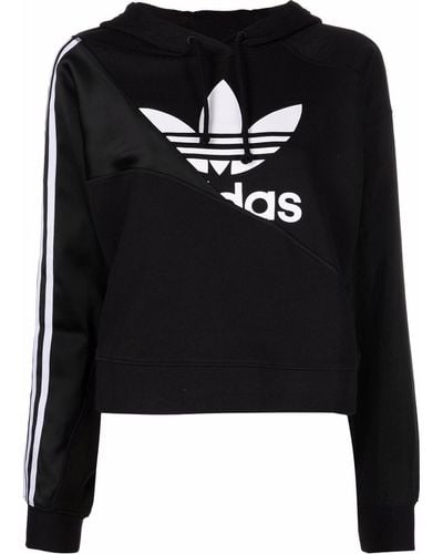 adidas Adicolor Split Trefoil パーカー - ブラック