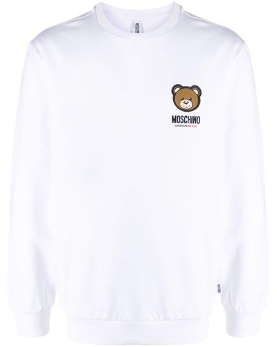 Moschino Sweater Met Teddybeerprint - Wit