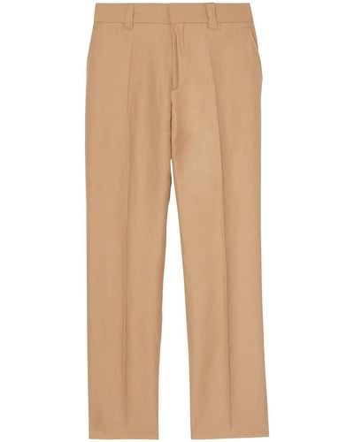 Burberry Honey Beige Tailored Dover Pants - Natural
