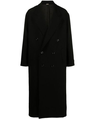 Gucci Black Double-breasted Wool Coat - Men's - Viscose/cupro/cotton