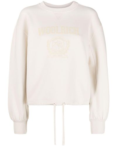 Woolrich Logo-flocked Sweatshirt - White