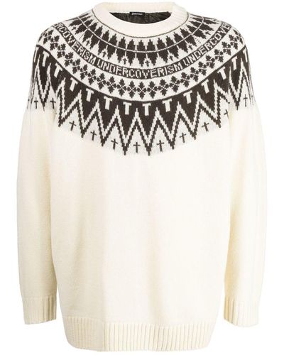 Undercoverism Nordic-jacquard Knit Sweater - White