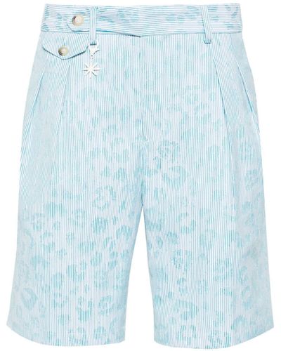Manuel Ritz Striped Bermuda Shorts - Blue