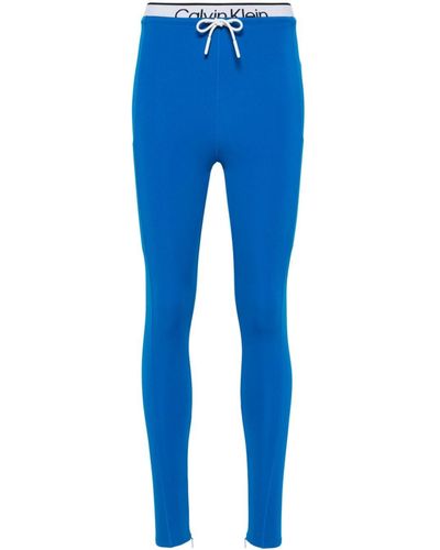 Calvin Klein Leggings mit Logo-Bund - Blau