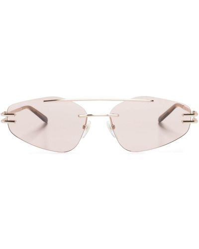 Gigi Studios Nona Geometric-frame Sunglasses - Pink
