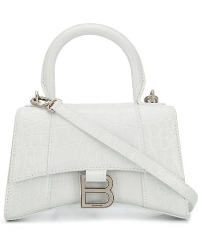 Balenciaga Hourglass Xs Top-handle Bag - White