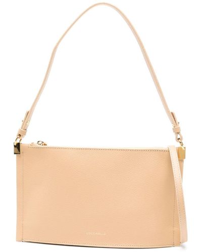 Coccinelle Grained Leather Shoulder Bag - Natural