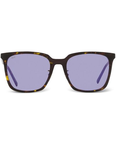 MCM 714sa Rectangle-frame Tortoiseshell-effect Sunglasses - Blue