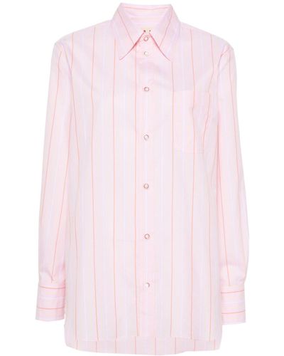 Marni Striped Poplin Shirt - Pink