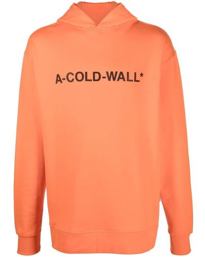 A_COLD_WALL* Hoodie à logo imprimé - Orange