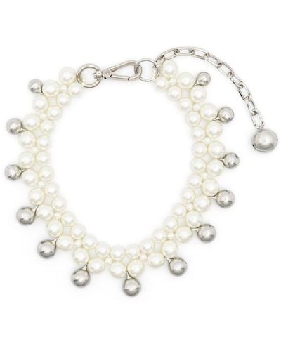 Simone Rocha Bell beaded necklace - Weiß