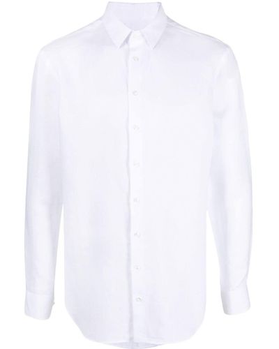 Giorgio Armani Button-up Linen Shirt - White