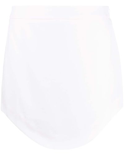Casablancabrand Curved Wool Skirt - White
