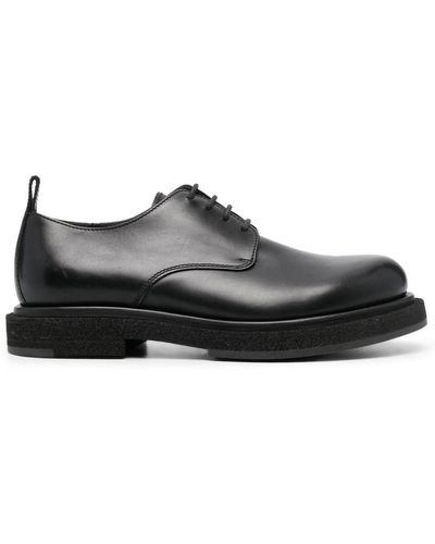 Officine Creative Tonal Leather Derby Shoes - Black