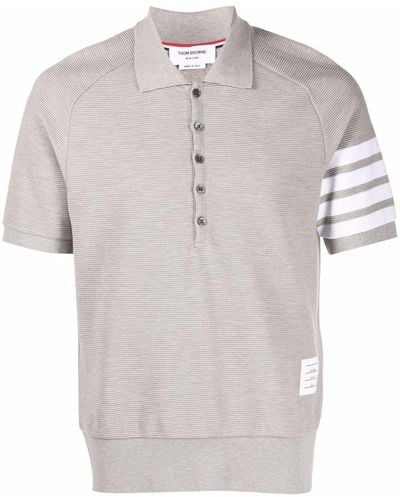 Thom Browne 4-bar Polo Shirt - Gray