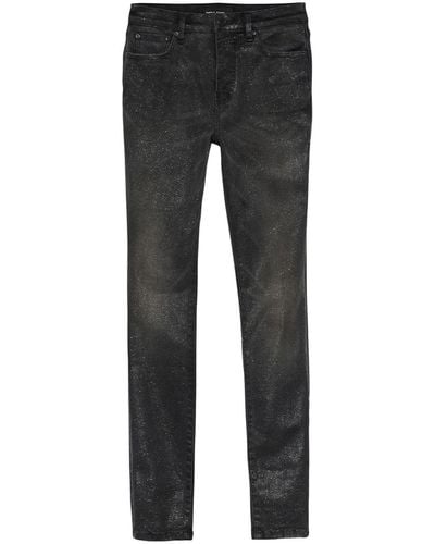 Purple Brand Glittered Skinny Jeans - Gray