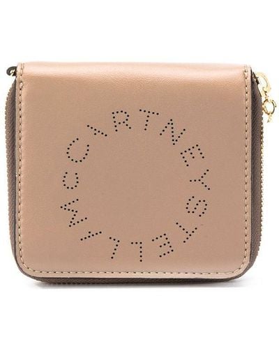 Stella McCartney Mini Portemonnaie mit Reißverschluss - Natur