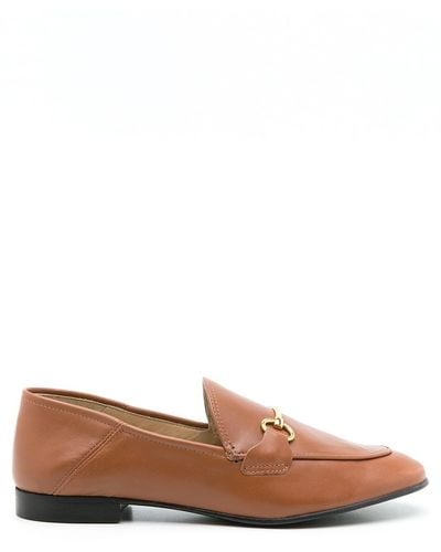 Sarah Chofakian Milao Leather Loafers - Brown