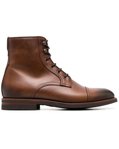 SCAROSSO Paola Lace-up Boots - Brown