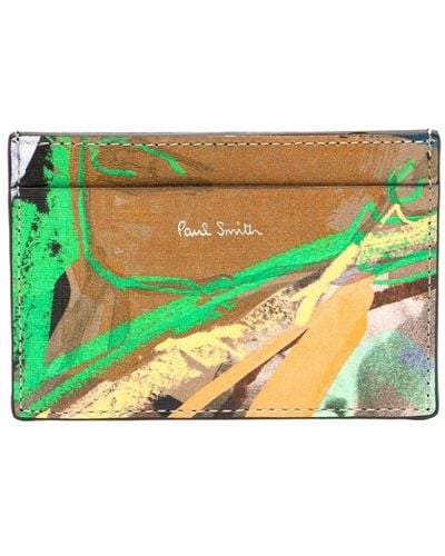 Paul Smith Life Drawing Leather Cardholder - Grey