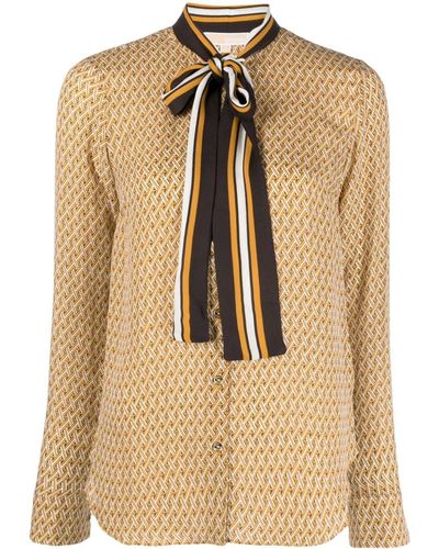 MICHAEL Michael Kors Blouse Met Geometrische Print - Naturel