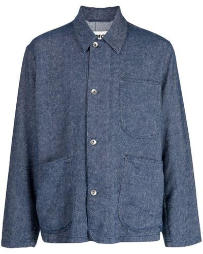 YMC Multi-pocket Denim Shirt Jacket - Blue