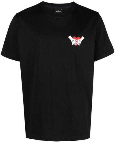 PS by Paul Smith T-shirt Met Logoprint - Zwart