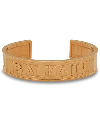 Balmain Armband Met Logo Reliëf - Metallic