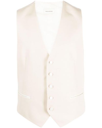 Tagliatore Button-Up Wool-Blend Waistcoat - White