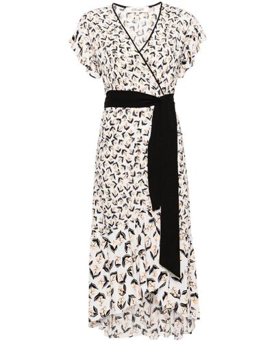 Diane von Furstenberg Violla Floral-print Wrap Dress - White