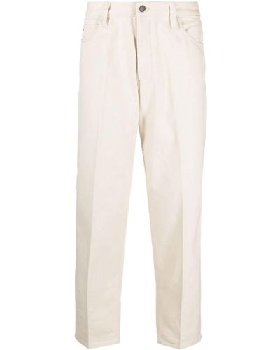 Emporio Armani Tapered-Jeans mit Bügelfalten - Weiß