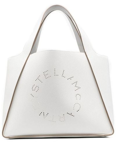 Stella McCartney Sac cabas à logo Stella - Blanc