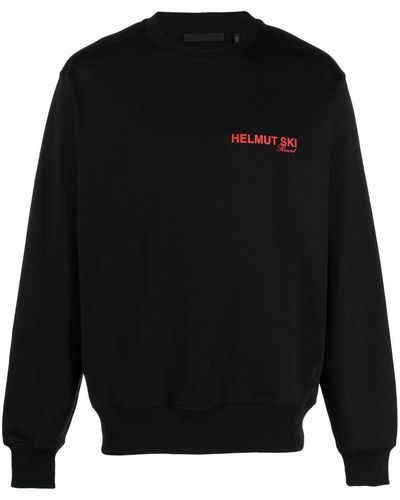 Helmut Lang Black Logo-print Sweatshirt - Zwart