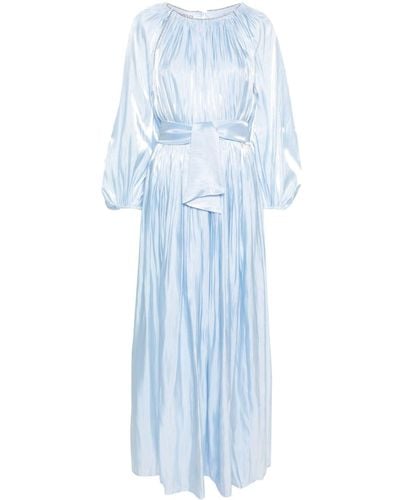 Baruni Robe longue à design plissé - Bleu